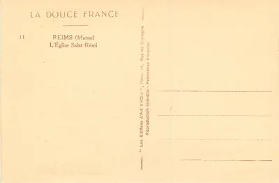 Reims (Marne) — Katedra Świętego Remigiusza — Wydawnictwo Art Yvon — Rewers