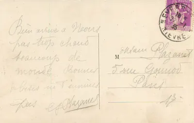 Nevers — Pałac Ducal — Wieża Centralna — Wyd. H. Wayer, Prémery — Rewers