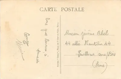 Valle da Sioule e Château-Rocher — A Auvergne pitoresca — Edição 'Idéal' — Verso