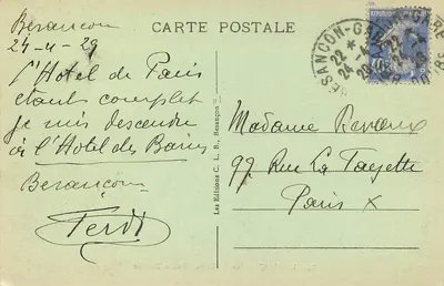 Besançon-les-Bains — Porta Cortada — Edições C. L. B. — Verso