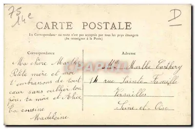 Igreja de São Pedro de Montreouge — 14º arrondissement — Edição F. Fleury, n° 564 — Verso