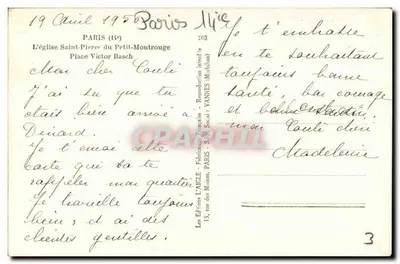 Igreja de São Pedro do Petit-Montrouge — Paris (14e) — Éditions L'Aigle — Verso