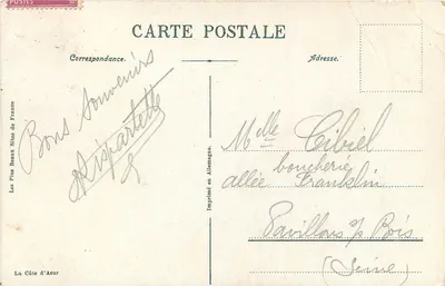 CANNES. Esplanada i Port — seria 607 — Wydawca: Najpiękniejsze Widoki Francji — Rewers