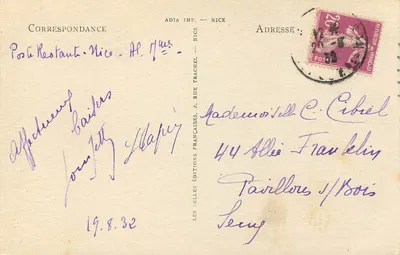 NICE — A Praia, a Promenade dos Ingleses e os Hotéis — ADIA IMP. — NICE — n° 247 — Verso
