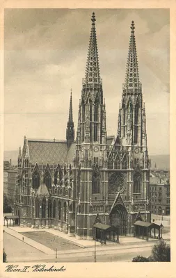 Viena IV, Igreja da Votivkirche — editor Verlagsanstalt 'Grapha', Viena, n° 1038