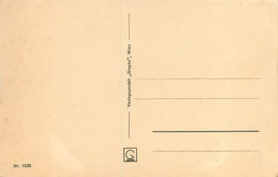 Viena IV, Igreja da Votivkirche — editor Verlagsanstalt 'Grapha', Viena, n° 1038 — Verso
