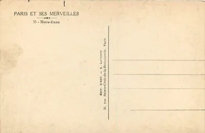 Notre-Dame van Parijs — gotische voorgevel — Parijs en zijn Wunderen n°35 — Achterkant