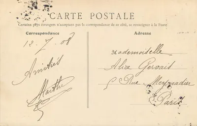 Compiegne - Pokój Marie-Antoinette — B. F. Paris, n°6 — Rewers