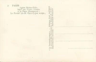 Paryż — Kościół św. Odile — Portal wykuty przez A.-M. Roux-Colas — Rewers