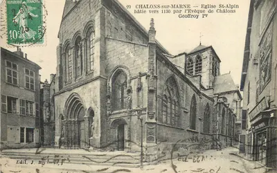 Châlons-sur-Marne — Igreja de São Alpino — Editor J. Bouscens, n°20