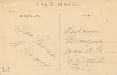 Anexo do Grand Hôtel — Aix-les-Bains — Editor E. Reynaud, Chambéry — Verso