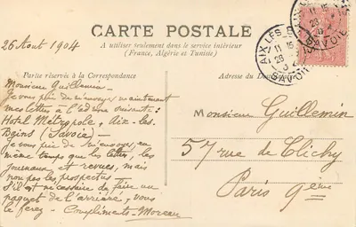 Aix-les-Bains — Północny brzeg jeziora Bourget — Widok z Grand Port — Wydawca CR, nr 511 — Rewers