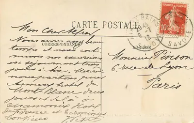 Jezioro Bourget — Zamek Châtillon — LL. — N° 211 — Rewers