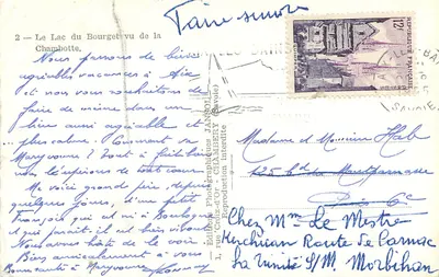 Het meer van Bourget gezien vanaf Chambotte — Jansot — Fotografische uitgaven JANSOT (Chambery, Savoie) — Achterkant