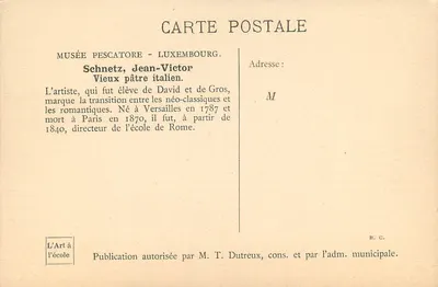 Vecchio padre italiano — Schnetz, Jean-Victor — Pubblicazione autorizzata da M. T. Dutreux — Verso