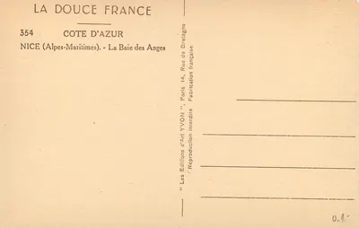 De Baai van de Engelen — Nice (Alpes-Maritimes) — Edities van Kunst YVON — Achterkant