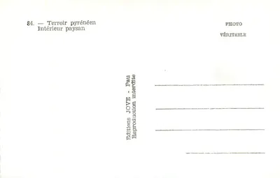 Wnętrze wiejskie — teren piemontski — Wydawnictwo JOVE - Pau — Rewers
