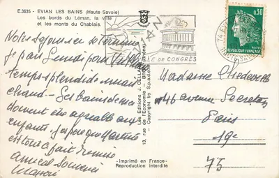 Évian-les-Bains — I bordi del Léman e i monti del Chablais — Edizioni J. Cellard — Verso