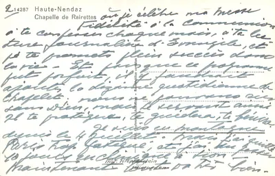 Haute-Nendaz — Kaplica Rairettes — Fot. Klopferstein Adjoining — Rewers