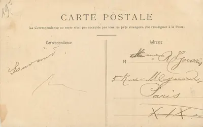 Buttes Chaumont — Il Belvedere — E.V. 444, Parigi (XIXe) — Verso