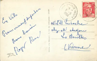 Lyon — Pałac Targowy w Lyonie — Wydanie «La Cigogne» — Rewers