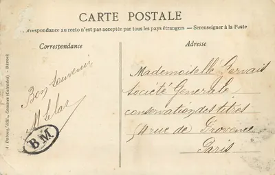 Balleroy - Os jardins e o Castelo, vistos de frente — A+D 135, editor A. Dubosq, Calvados — Verso
