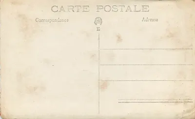 Mulher em vestido com padrão — estúdio com plantas — carta postal anônima — Verso