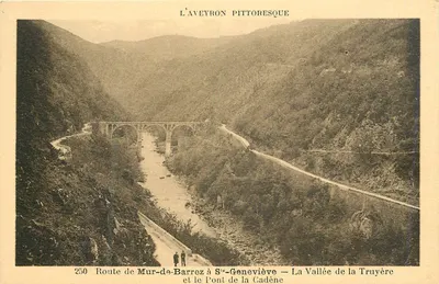 Rodovia de Mur-de-Barrez a Sainte-Geneviève — A Vale da Truyère e o Ponte da Cadène — Aveyron pitoresco