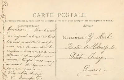 PARIS - Parc Montsouris. Avenida das Rochas — P. MARMUSE, PARIS, n°272 — Verso