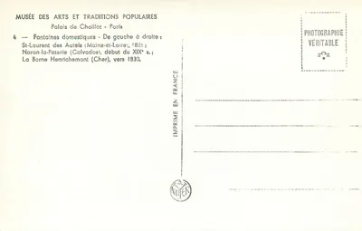 Fontanny domowe — Muzeum Sztuki i Ludowych Tradycji — Pałac Chaillot, Paryż — Rewers