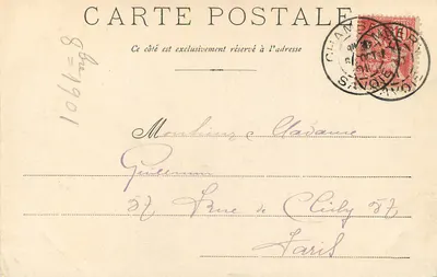 Chambéry - Monumento dos de Maistre — J.J. 2131 — Verso