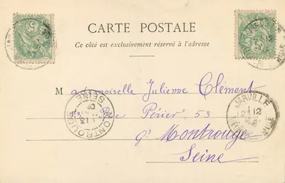 Lazienka księcia Antoine — Muzeum Lorrain — Nancy — Fototyp A. Bergeret & Cie — Rewers