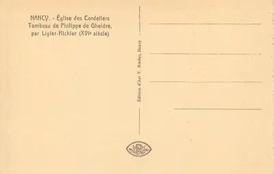 Nancy - Kościół Cordeliers - Grobowiec Filipa z Gheldre (XV wiek) — Rewers