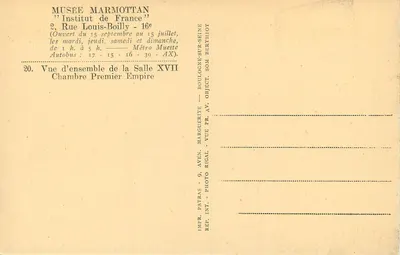 Pokój z epoki Pierwszego Imperium — Muzeum Marmottan, Instytut Francuski — Ogólny widok — Rewers
