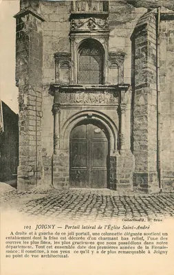 JOIGNY — Portail lateral da Igreja de São André — Coleção J. D. Sens