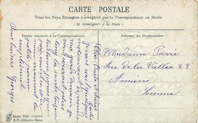 Lily of the Valley — Fleur de printemps — K.F. éditeurs, Paris, Série 1846 — Verso
