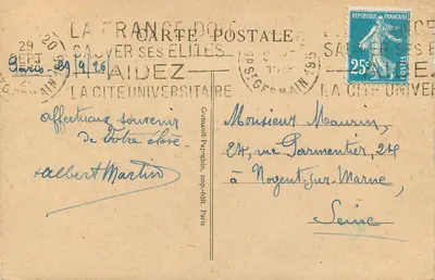 Parigi — Il Giardino delle Tuileries e l'Arco di Trionfo del Carrousel — A.P. — Verso