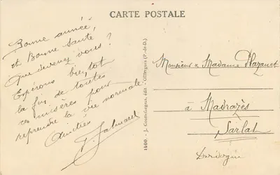 La Bourboule — Wodospad Plat-à-Barbe — J. Gouttefanges, wyd. Olliergues (P.-de-D.) — Rewers