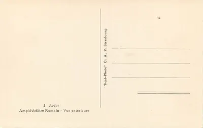 Arles — Amphitéatro Romano — Vista externa — C. A. P. Strasbourg — Verso