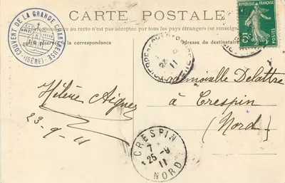 Chartreux — Procesja w święcie w klasztorze — L'H. Paryż — Rewers