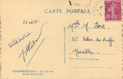 Contrexéville — Lac de la Folie — Wydanie specjalne Dodin — Rewers