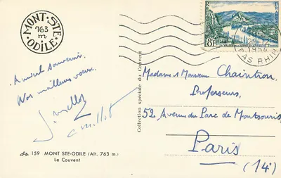 Mont Sainte-Odile — Klasztor — Wydawca nieznany, n° 159 — Rewers