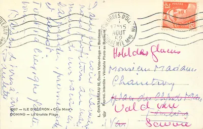 Wyspa Oléron — Grande Plage — Wydawca Elcé, n° 4907 — Rewers