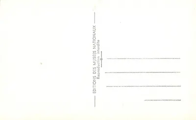 Głowa człowieka — Marmur pomalowany — Starożytny Cesarstwo — Muzeum Louwra — E.54 — Rewers