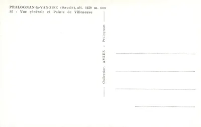 Pralognan-la-Vanoise — Vista generale e Punta di Villeneuve — Collezione Amiez — Verso