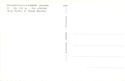 Pralognan-la-Vanoise — Ogólny widok — Wzgórze Bochor i Wielki Marchet — Kolekcja Amiez — Rewers