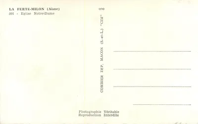 La Ferté-Milon — Igreja de Nossa Senhora — CIMY — Verso