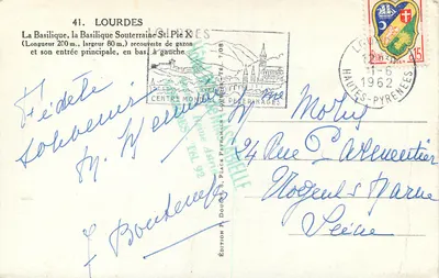 Lourdes — La Basilica Sotterranea San Pio X — Edizione Ed. Luf — Verso