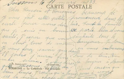 Soissons — A Catedral — Nef principal — Fot. Combier-Madon — Verso