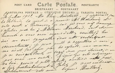 Mantes. La abside de la Iglesia de Notre-Dame — Editor no identificado, n° 73 — Reverso